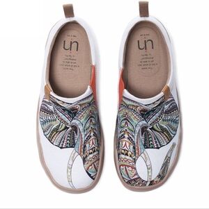 NWOB UIN Slip On Shoes Canvas Ganesha Elephant Size 10.5
